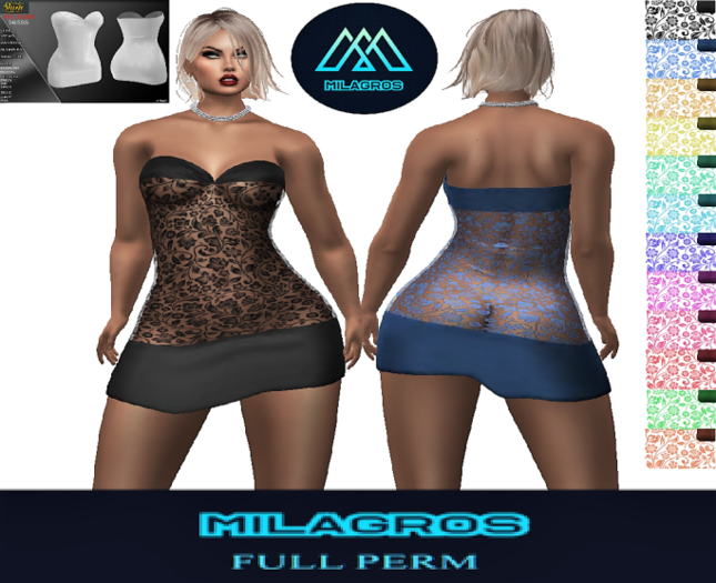 Second Life Marketplace MILAGROS SHINE MARIKA DRESS Texture